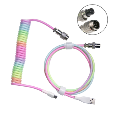 Coiled kabel duhový