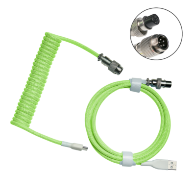 Coiled kabel zelená